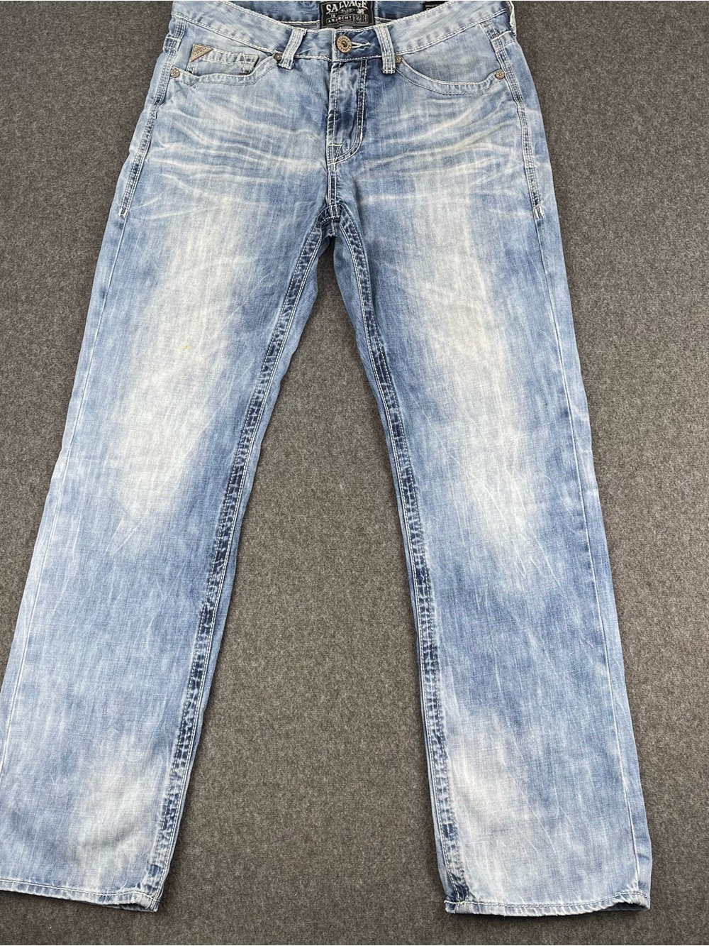 Buckle Salvage Jeans Anarchy Straight Leg Men’s 32R Blue Relaxed FitDistressed